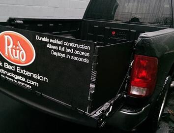 Rear of pickup truck